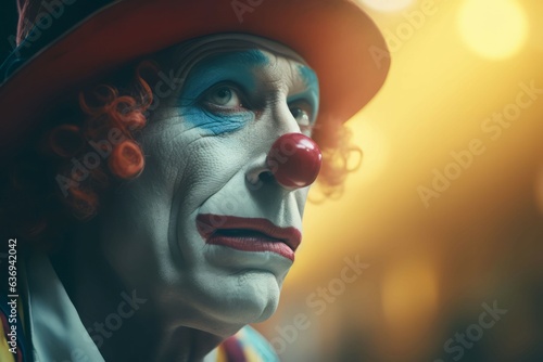 Sad clown circus. Generate Ai