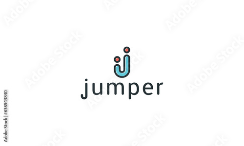 Letter j modern line art minimal business logo 