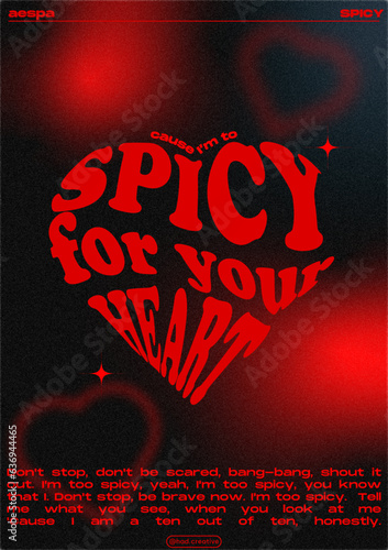 AESPA SPICY LYRIC POSTER