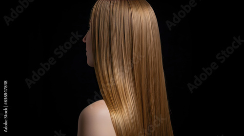 Beautiful Long Straight Hair. Generative Ai