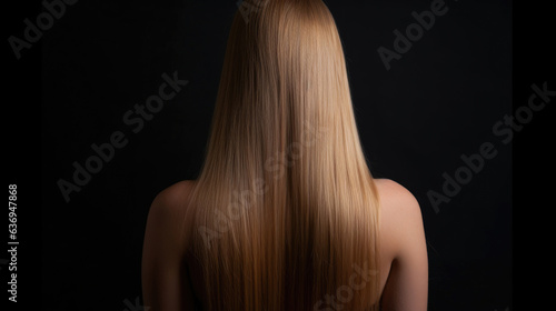 Beautiful Long Straight Hair. Generative Ai
