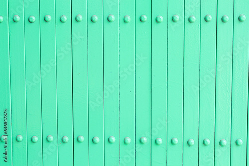 shop shutter door industrial background with green tosca color © M Alfan Setyawan