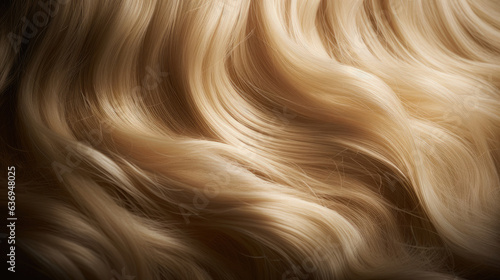 Beautiful wavy blond hair. Generative Ai