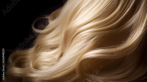 Beautiful wavy blond hair. Generative Ai