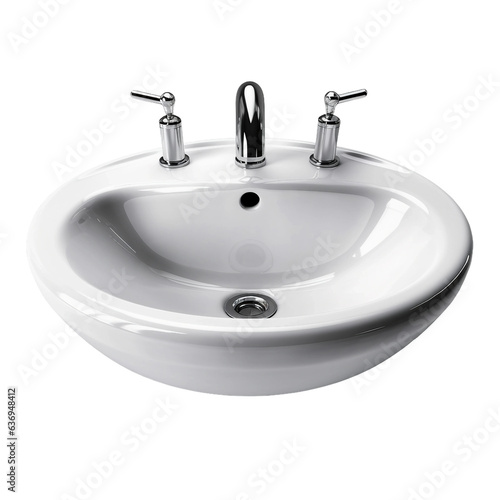 Wash basin. isolated object, transparent background