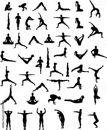 Yoga Silhouettes Set 1