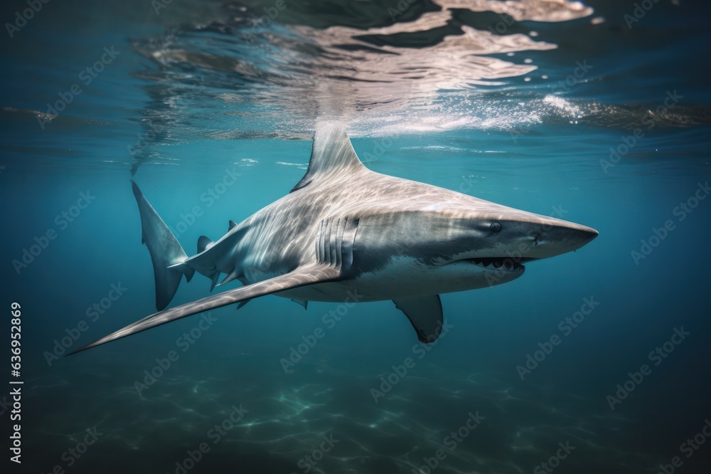 Fototapeta premium shark in the sea underwater