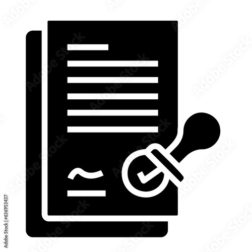 lisence glyph icon