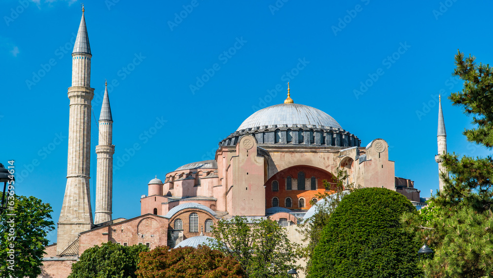 Hagia Sophia. Hagia Sophia in Istanbul Turkey. Islamic background.