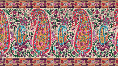 pattern with shapes seamless paisley 