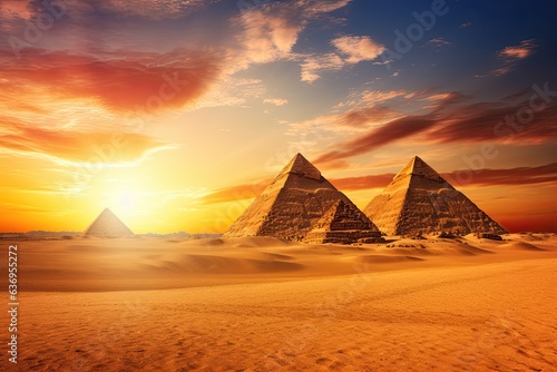 World famous pyramids in Egypt © neirfy