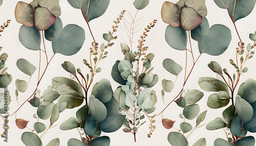 seamless pattern with leaves