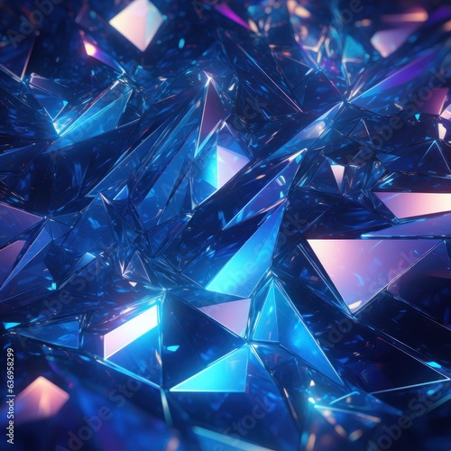Abstract polygonal blue design