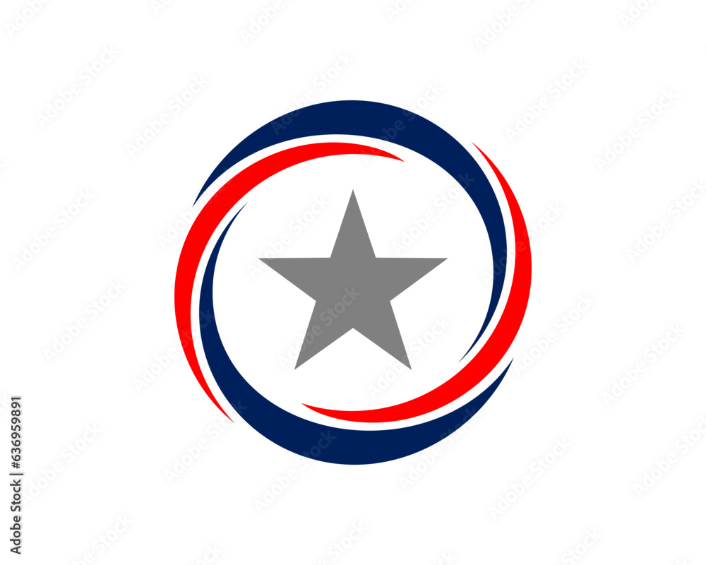 Red and blue curves vector logo Red and blue curves vector logo