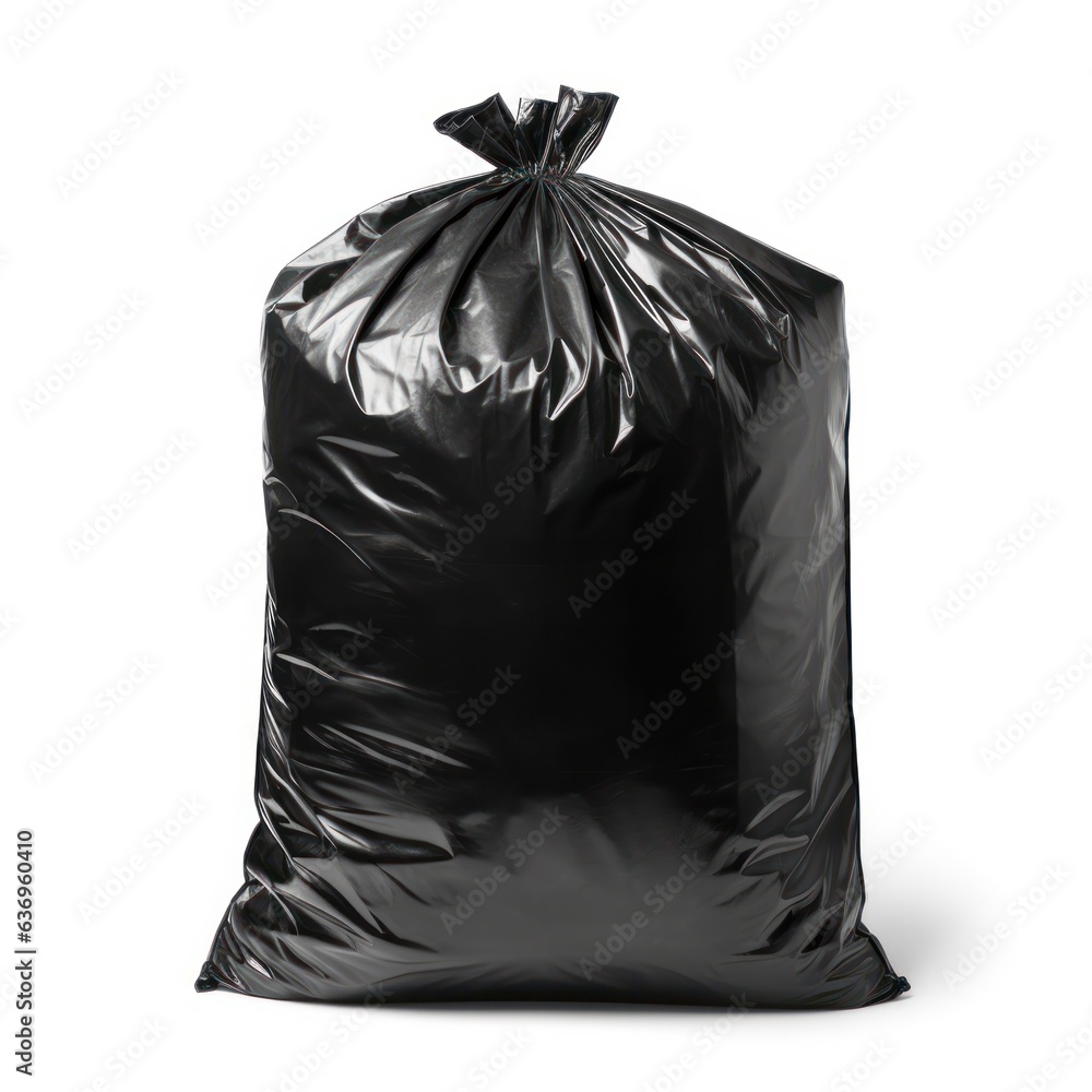 black plastic bag isolated on white black plastic bag isolated on white