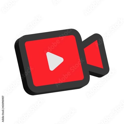 3D Illustration of Video Isolated on White Background
