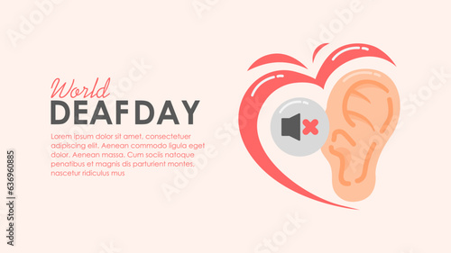 world deaf day banner template vector