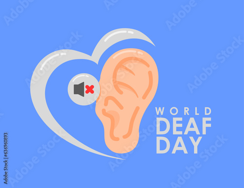 world deaf day banner template vector