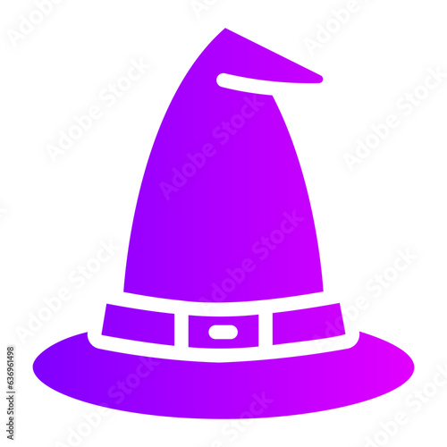 witch hat gradient icon