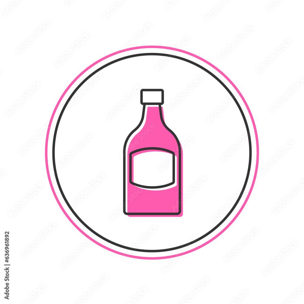 Filled outline Beer bottle icon isolated on white background. Vector Filled outline Beer bottle icon isolated on white background. Vector