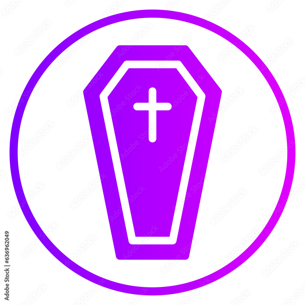 Obraz premium coffin gradient icon