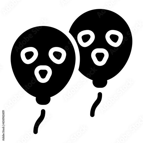 balloons glyph icon
