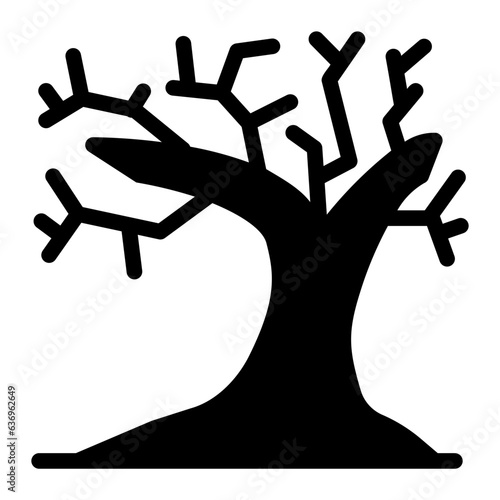 dead tree glyph icon