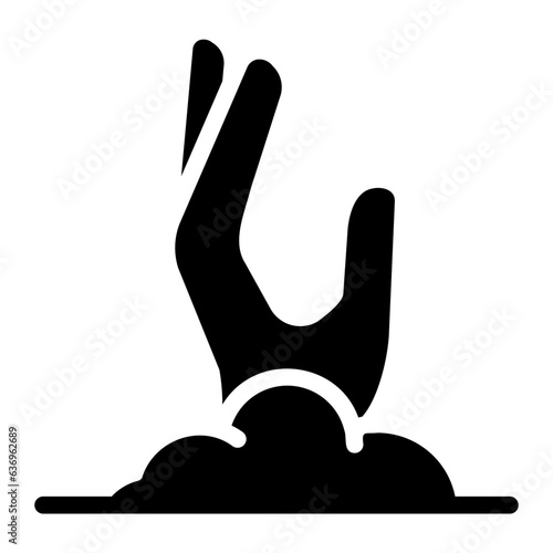 living dead glyph icon