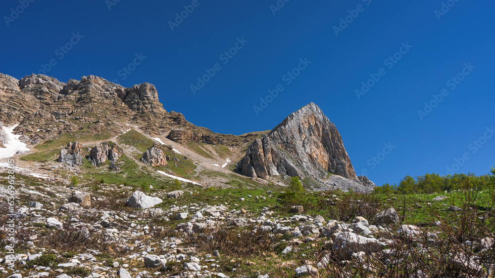 Spring in the vicinity of Mount Fisht in the Caucasus. Spring in the vicinity of Mount Fisht in the Caucasus.