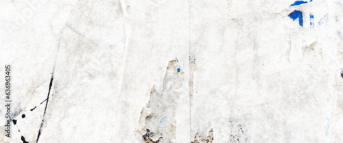 White paper ripped torn background, old grunge ripped torn white paper poster surface texture background,  blank creased crumpled posters placard grunge textures surface backdrop.