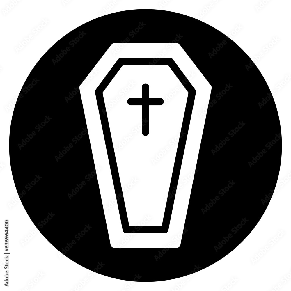 Obraz premium coffin glyph icon