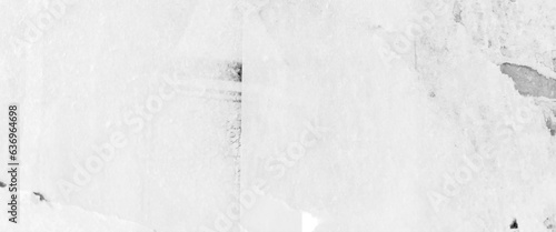 White paper ripped torn background, old grunge ripped torn white paper poster surface texture background,  blank creased crumpled posters placard grunge textures surface backdrop.