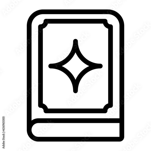 spell book line icon