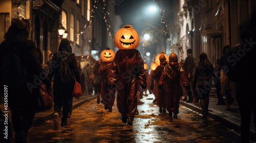 Halloween in the town Generated Ai © Dusica