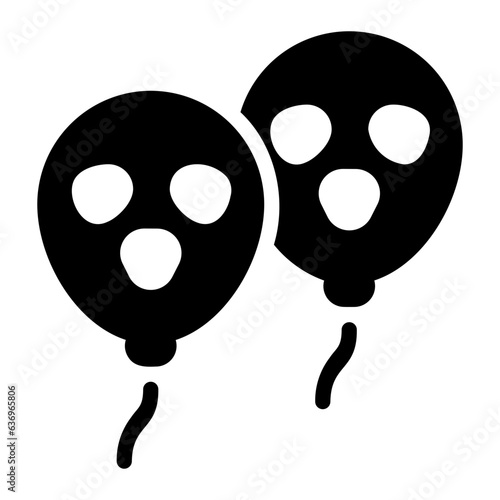 balloons glyph icon