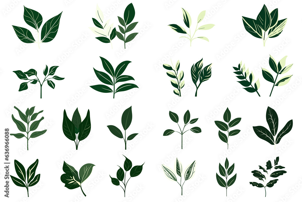 a set of abstract leaf a set of abstract leaf