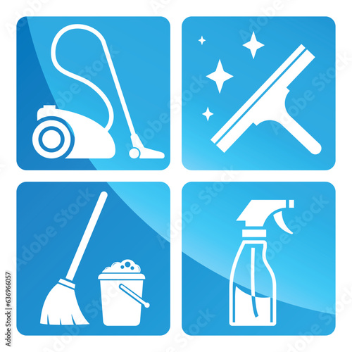 Reinigungsservice, Reinigunsfirma, Putzfrau, Putzfirma - Icon, Logo - cleaning service