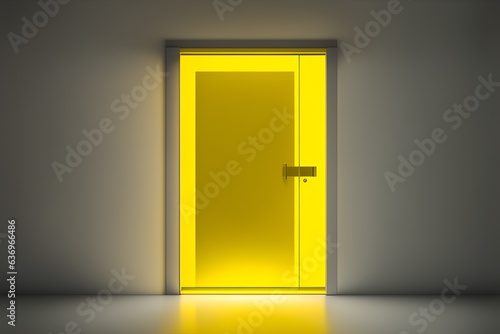 open door with golden light
