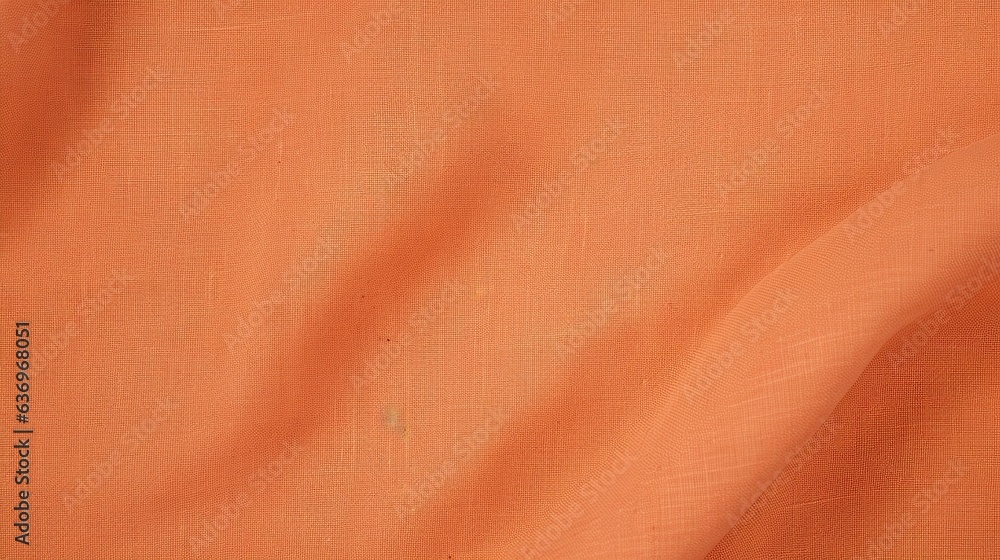 Fototapeta premium Slightly Rough Pastel Orange Cotton Fabric Texture, Subtle Texture and Vibrant Color Contrast