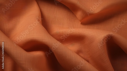 Slightly Rough Pastel Orange Cotton Fabric Texture, Subtle Texture and Vibrant Color Contrast