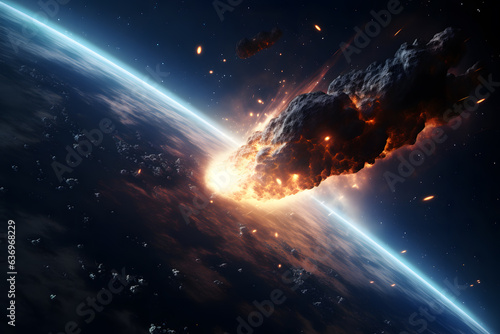 meteor blazing through the atmospher