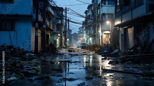 台風後の街並み2 © komalu