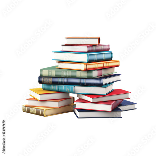 Isolated 3D Vector of Books on a White Background