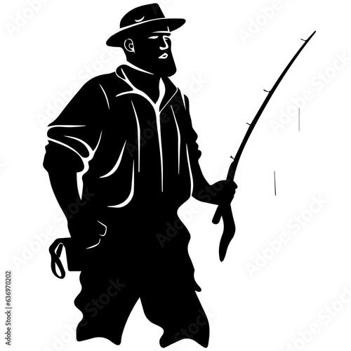 Man with fishing rod