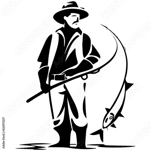 Man with fishing rod