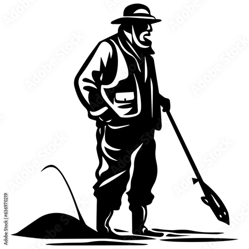 Man with fishing rod