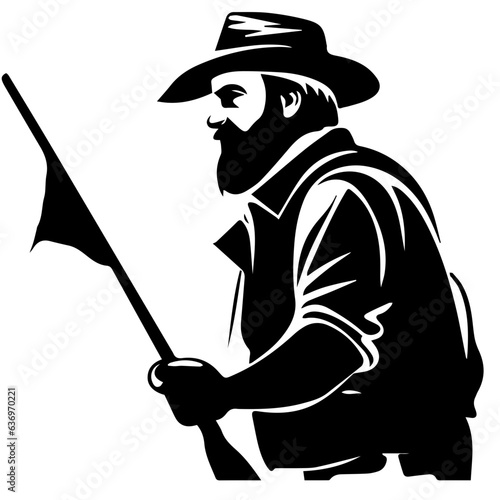 Man with fishing rod