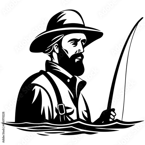 Man with fishing rod