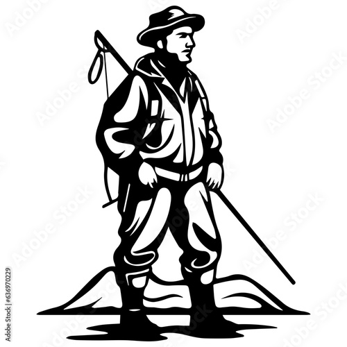 Man with fishing rod