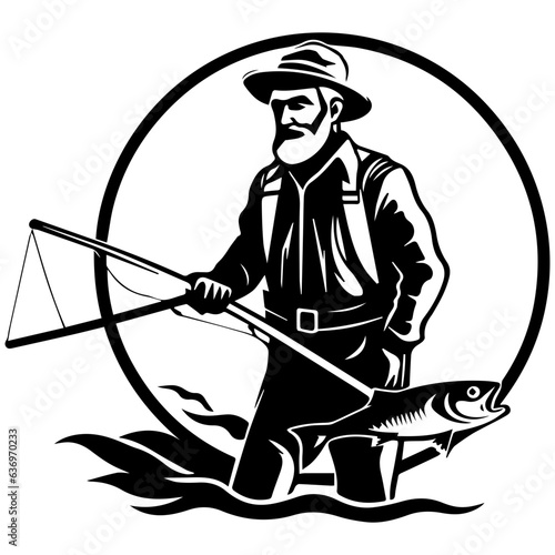 Man with fishing rod